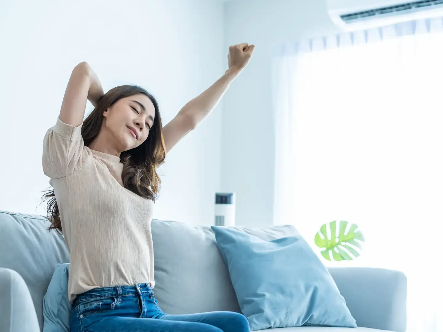 Intérieur confortable d'un appartement climatisé près de la Croisette