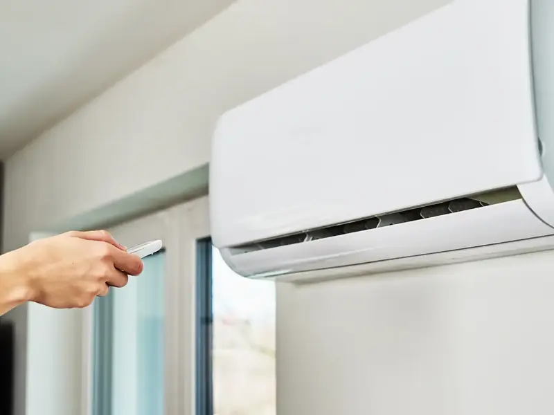 Réglage de la température d'une climatisation à l'aide de la télécommande